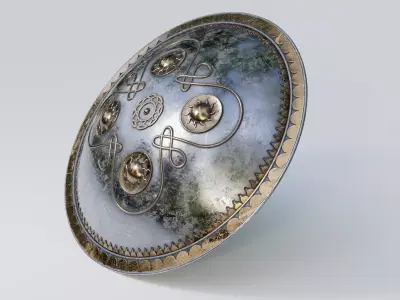 Ancient Indian Sri Lankan Shield with 4K textures 3D model