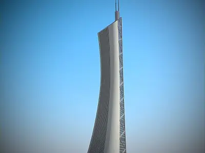 Skyscraper 01 Low-poly 3D model