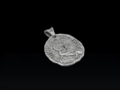 Old Coin Pendant v2 3D print model