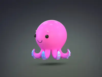 Cartoon Octopus 3D model get