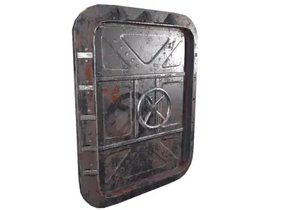 Submarine door Game Ready Low-poly 3D model