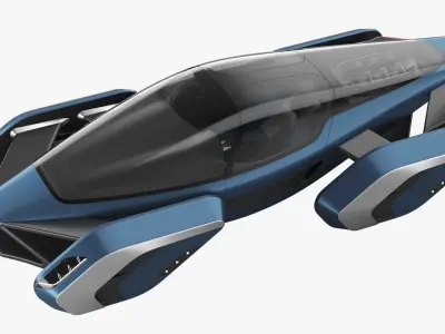 Hover car concept 3 3D model