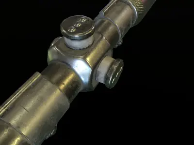 WW2 Scope sight PBR Low-poly 3D model