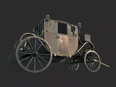 Late 19th century classical carriage carriages 3D model