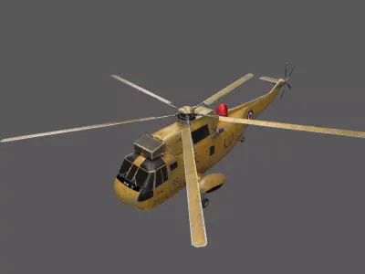 SeaKing Aircraft Low-poly 3D model