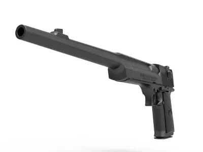 Pistol Desert Eagle Magnum 14 inches barrel 3D model