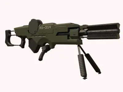 Sci-Fi Rifle Low-poly 3D model