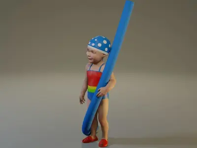 SwwimmingPool Child Female ACC0203009 Low-poly 3D model