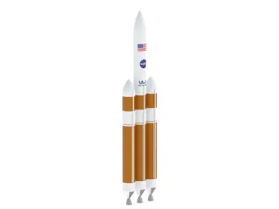 Delta IV Heavy Rocket 3D model