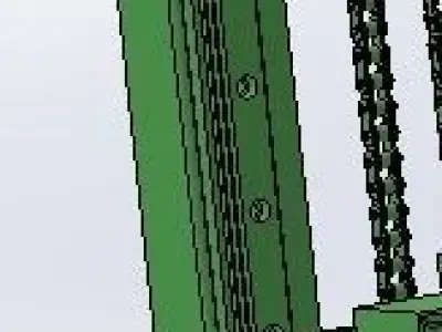 Heavy load lifting mechanism 3D model