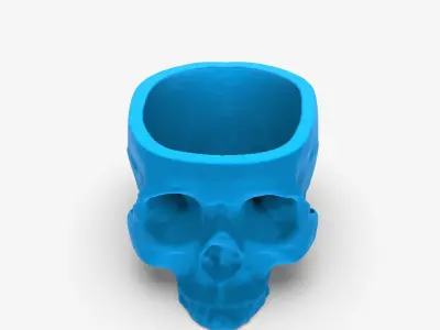 Skull Planter Human Skull Flower Pot Spooky Decor Planter 3D print model