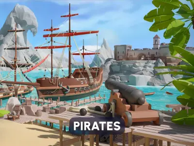 Pirates Low-poly 3D model