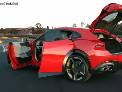 Ultimate Crossover Racing Car Red 3D model