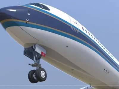 Airbus A350 China Southern livery Low-poly 3D model