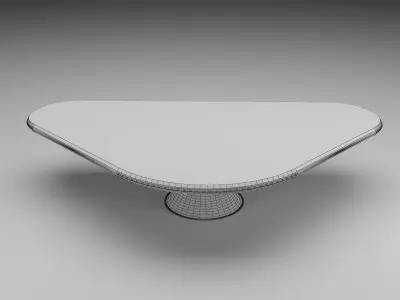 Center table modern triangle shape 3D model