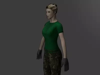 Female Military Base Mesh 3D model