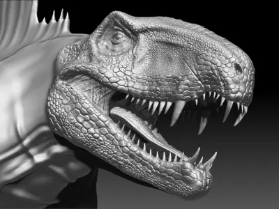 Dinosaur Dimetrodon Sculpt Project 3D model