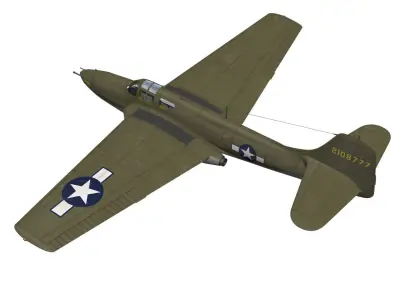 bell P-59A airacomet 3D model