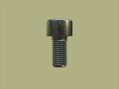 Steel Stained M8 Torx T40 Cap Bolt with PBR 4K 3D model