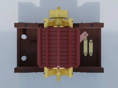 Tesla Invention AC Motor 1900s Prototype Free 3D print model