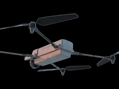 UAV Spectator Drone Low-poly 3D model