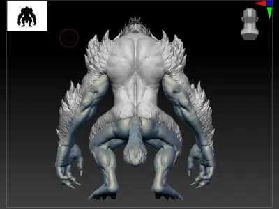 monkey variation Rage beast animal east ancient 3D model