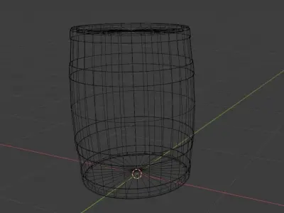 Barrel Low Poly PBR wooden Low-poly 3D model