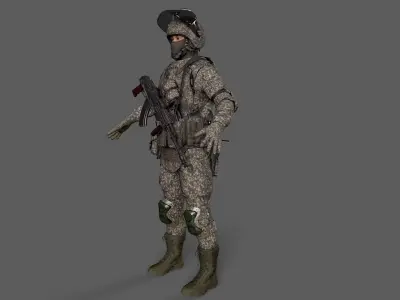 SOLDIER Low-poly 3D model