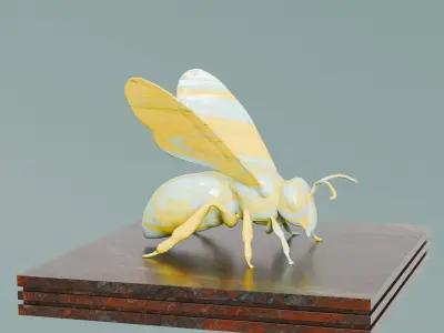 House Decoration Bee Statue Low-poly 3D model