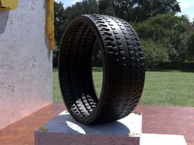 ORTAS TIRE NO 33 GAME READY Low-poly 3D model