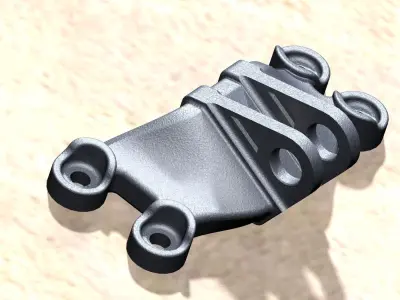 GE jet engine bracket V2 1 Free 3D model