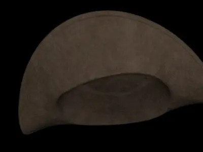 Hat historic old cards Low-poly 3D model