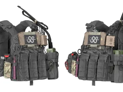 AVS PLATE CARRIER V1 Low-poly 3D model