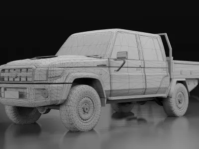 Land Cruiser 79 Series 2018 Low-poly 3D model