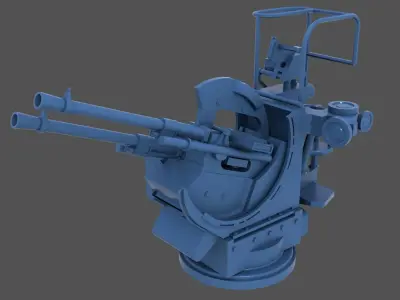 Breda 20-65 twin - Commercial license - 1-200 and 1-350 scale 3D print model