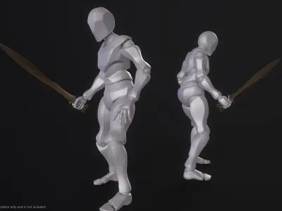 The Celtic Gundlingen - Leaf-Bladed Bronze Sword Low-poly 3D model