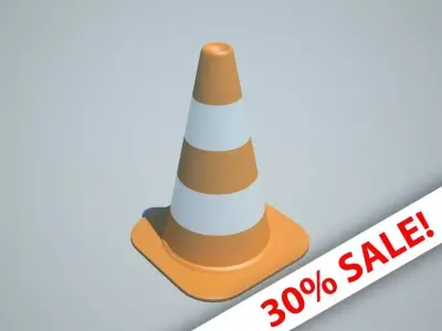 Traffic Cone 3D Model Low-poly 3D model