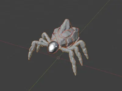 Mutated Ice Insect Low-poly 3D model