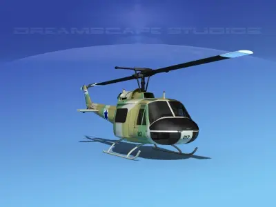 Bell UH-1B Iroquois V21 Israel 3D model