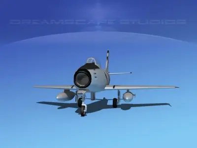 North American F-86 Sabre Jet V14 RAAF 3D model