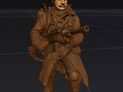 Steampunk Military Scout 3D print model
