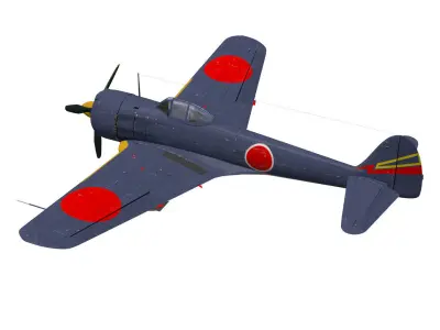 Ki43 Hayabusa type3-kou oscar 3D model