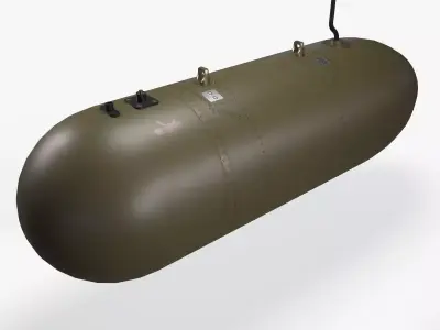  Helicopter Fuel Tank 368L Low-poly 3D model