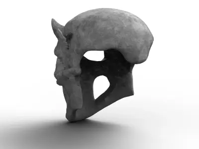 Demon Skull Mask 3D Print Model 3D print model