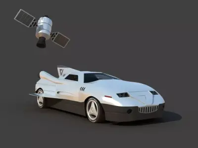 Futuristic Jet Car 3D model