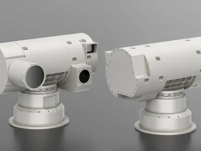 Directed Energy Weapon Station Grey Rigged 3D model
