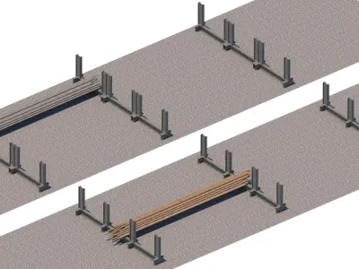 Rebar Stockyard For Construction Site 3D print model