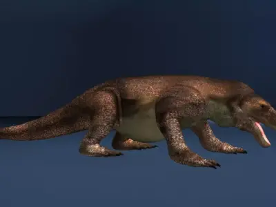 This is a low -polygonal model of the Dragon Komodo  3D model