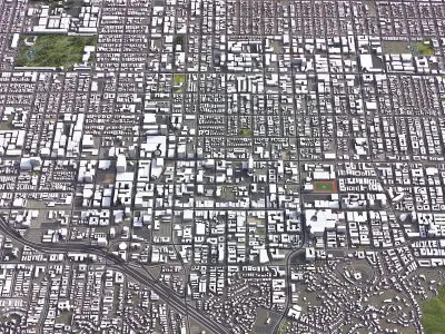 Hollywood - 3D City Low-poly 3D model