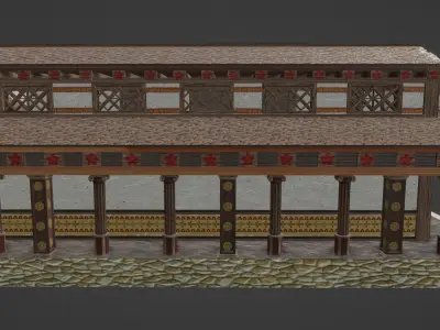 Ancient Public Building Low-poly 3D model